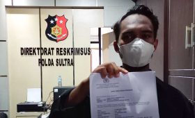 Jurnalis JPNN Korban Penganiayaan Satpol PP Melapor ke Polda Sultra