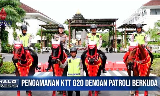 Pasukan berkuda Polri untuk mengamankan KTT G20 di Bali pada 15-16 November 2022. Foto/ist