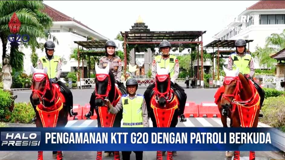 Pasukan berkuda Polri untuk mengamankan KTT G20 di Bali pada 15-16 November 2022. Foto/ist