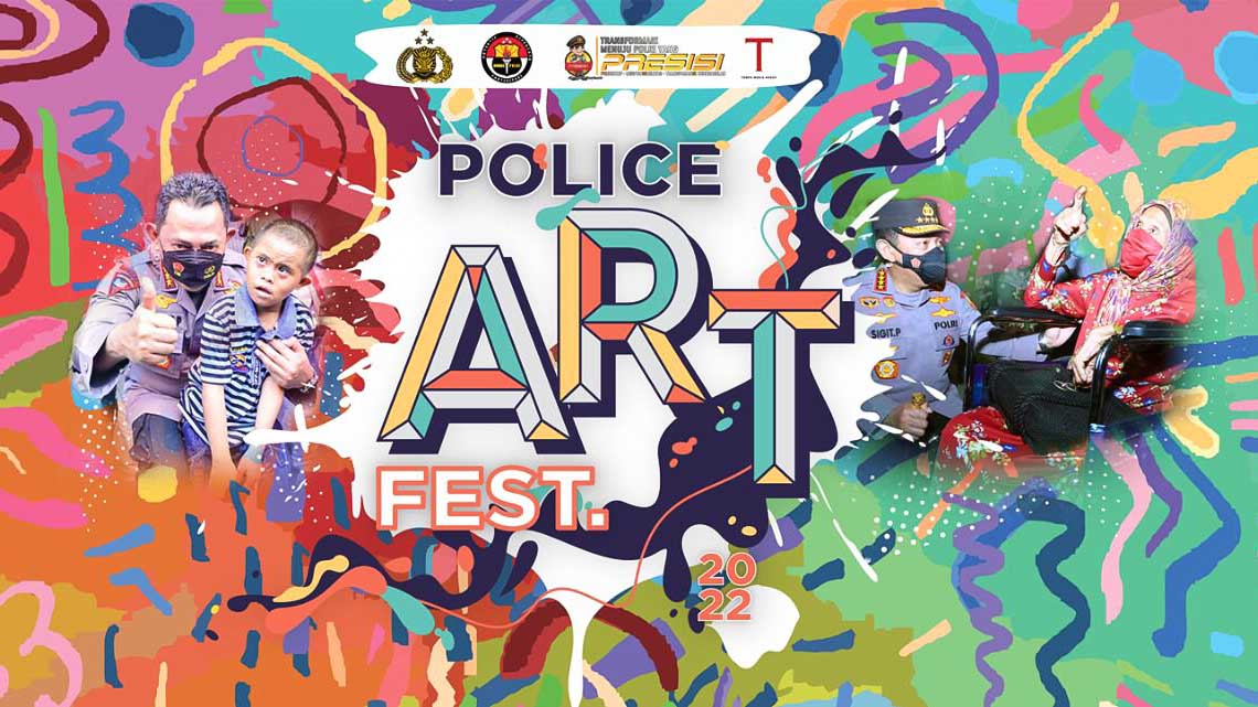 Polri menggelar Police Art Festival 2022. Festival ini dibuat sebagai wujud Polri memiliki kepedulian terhadap para seniman, serta turut berupaya mempresentasikan karya seni ke berbagai komunitas masyarakat. Foto/ist