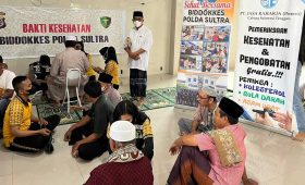 Biddokkes Polda Sultra Kembali Gelar Bakti Kesehatan di Masjid Nurul Huda