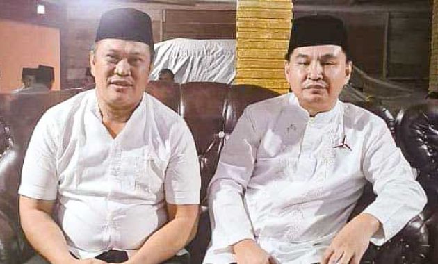 Bupati Konawe Utara, Ruksamin dan Ketua DPD Demokrat Sulawesi Tenggara, Muhammad Endang. Foto/ist