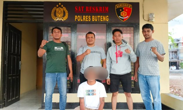 Pelaku penganiayaan di Baruta, Kecamatan Sangia Wambulu, LH (32) berhasil diamankan tim Resmob Polres Buton Tengah (Buteng), Senin (11/9/2023). Foto/ist