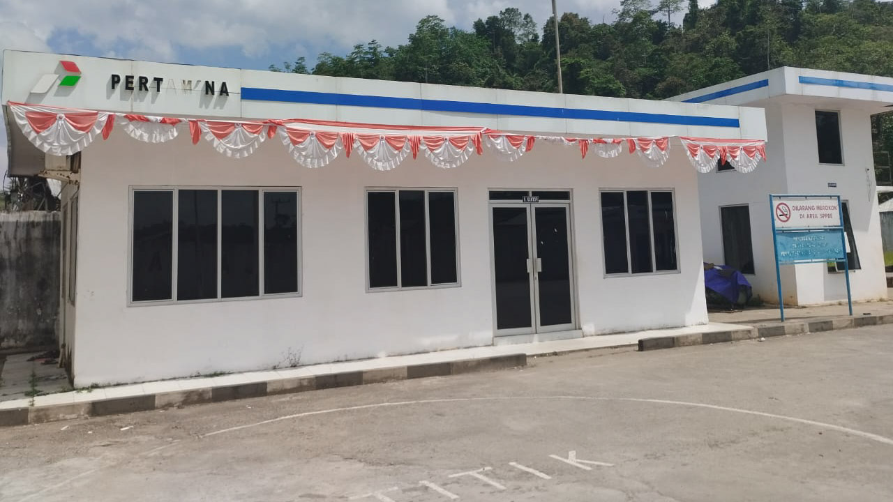 Stasiun Pengisian Bulk Elpiji (SPBE) 3 kg milik PT Osu Wonua Perkasa yang beroperasi di Desa Polua, Kecamatan Sampara, Kabupaten Konawe. Foto/ist