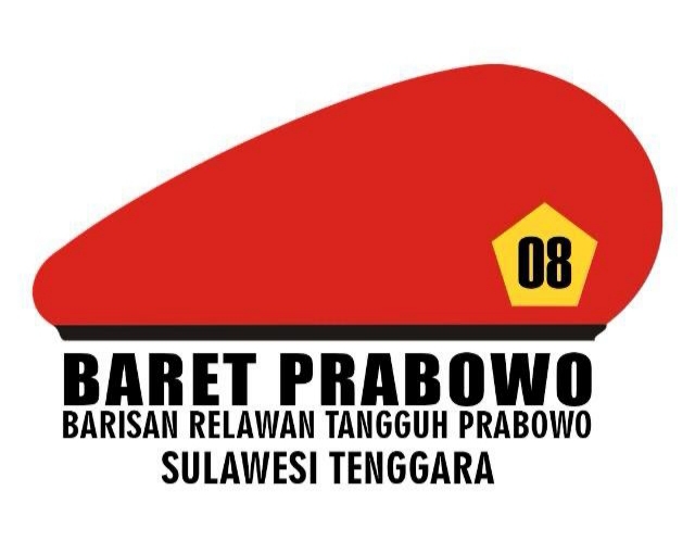 Logo Barisan Relawan Tangguh (Baret) Prabowo Sulawesi Tenggara