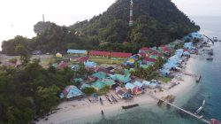 Pemandangan udara Desa Labengki, Kecamaran Lasolo Kepulauan, Kabupaten Konawe Utara. Foto/ist