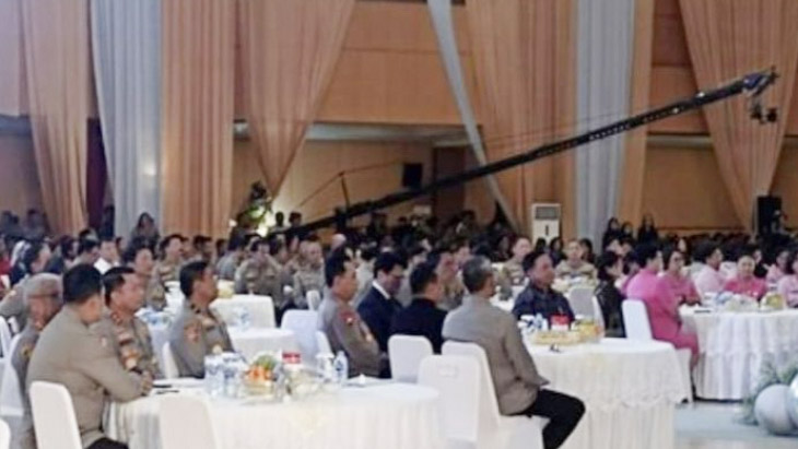 Suasana perayaan natal Mabes Polri tahun 2023 di Auditorium STIK-PTIK Lemdiklat Polri, Jakarta Selatan, Kamis (11/1/2024). Foto/ist