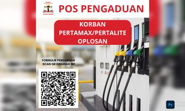 Lembaga Bantuan Hukum (LBH) Himpunan Advokat Muda Indonesia (HAMI) Sulawesi Tenggara (Sultra) membuka posko aduan bagi masyarakat korban konsumen pertalite yang diduga oplasan. Foto/ist